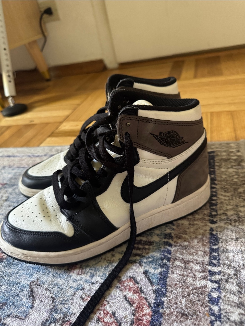 Air Jordan 1 High Top Sneakers - White, Black, Gray